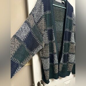 VTG Men’s 80’s MICHAEL GERALD Patchwork Knit Cardigan